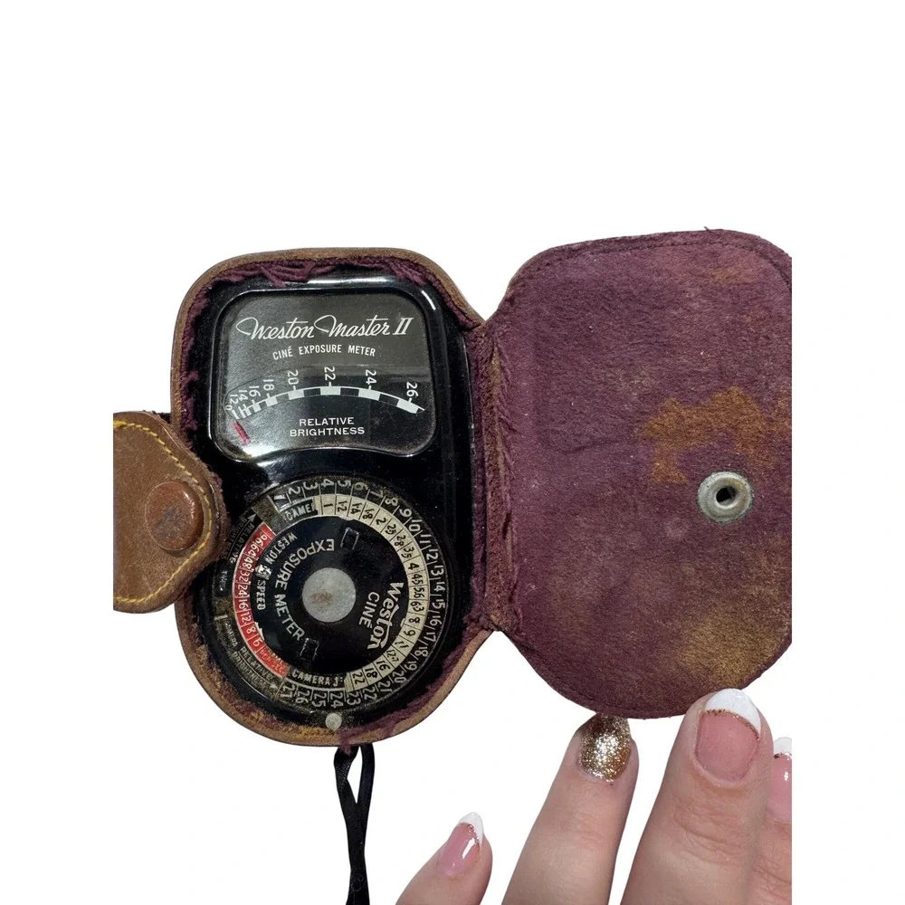 Vintage Weston Master II‎ Cine Exposure Light Meter Model 736 With Leather Case